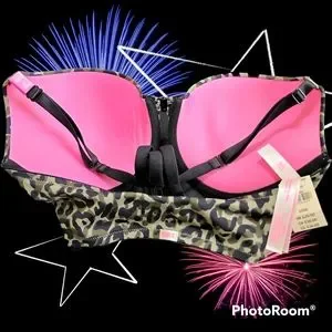 Soutien-gorge Victoria's Secret PINK Push Up 32DD - Rose Vif - Avec Armatures - Très Bon état